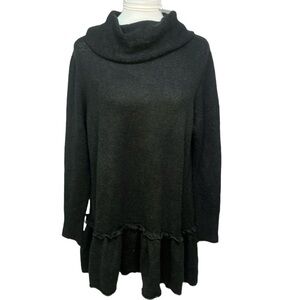 Umgee Cowl Neck Tunic Sweater Dress